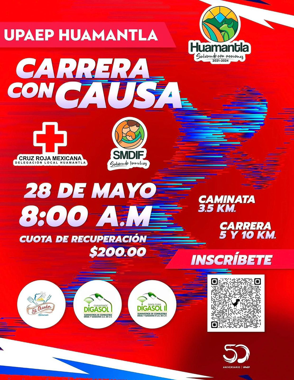 Invita SMDIF Huamantla a inscribirse a la Carrera con Causa de la UPAEP
